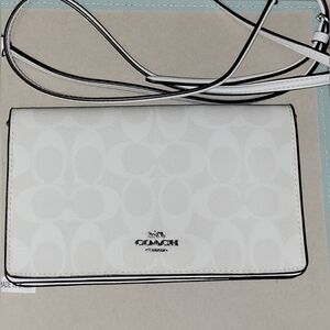 Coach Signature White Crossbody Bag
